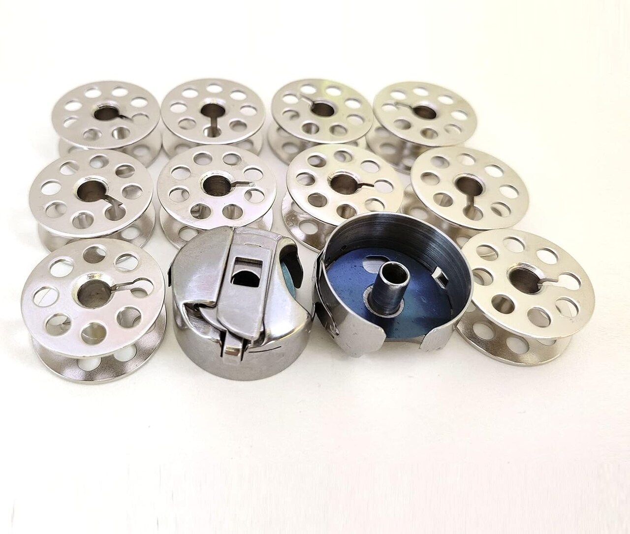 Style Bobbin Case BC-DBM(2)-NBL1#18045 and Bobbins 18034 for Consew 205RB 206RB Juki Dnu 1541 261 241 246 Walking Foot Sewing Machine (2PCS 18045+ 10PCS 18034)